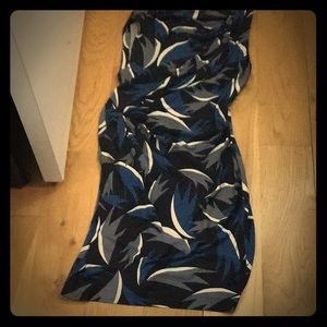 Sleeveless DVF side-gathered